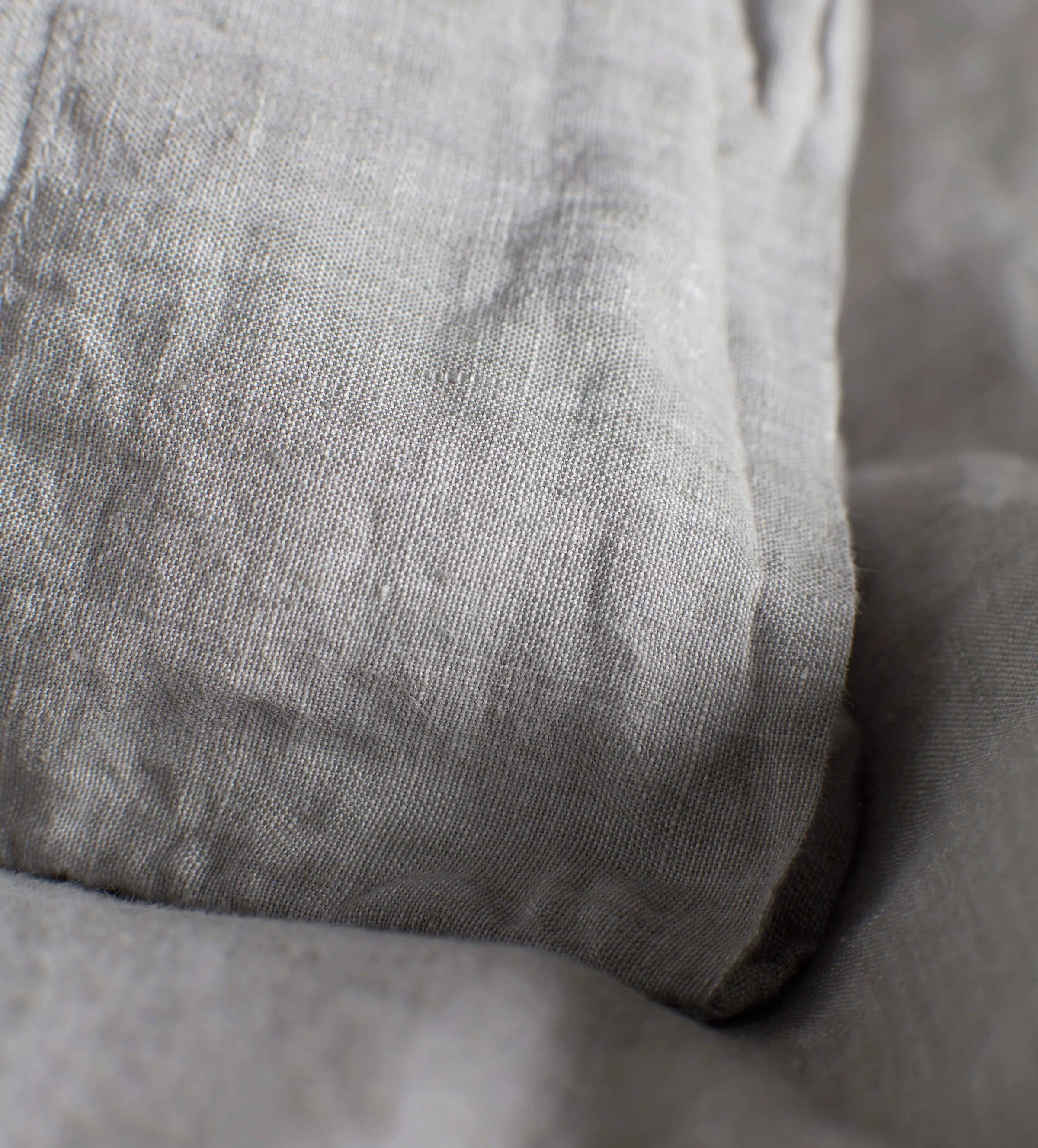 Flint Grey 100% Linen Duvet Cover