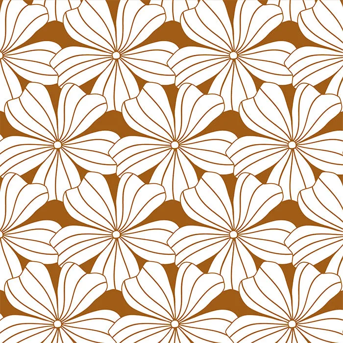 FLOWERS | Cinnamon brown | Pillowcase | 40x80cm / 15.7x31.5"