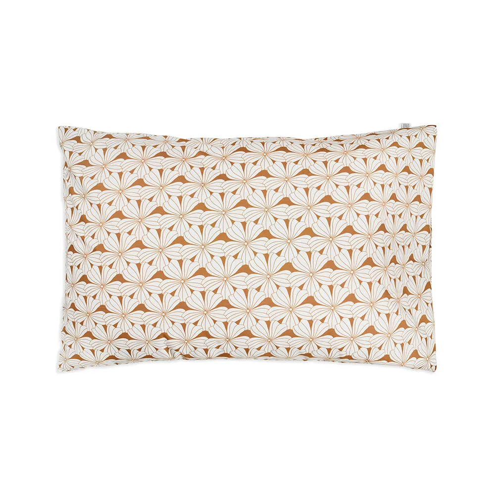 FLOWERS | Cinnamon brown | Pillowcase | 40x80cm / 15.7x31.5"