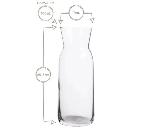 Fonte Glass Carafe With Pink Silicone Lid - 700ml - LAV (Made in Turkey)