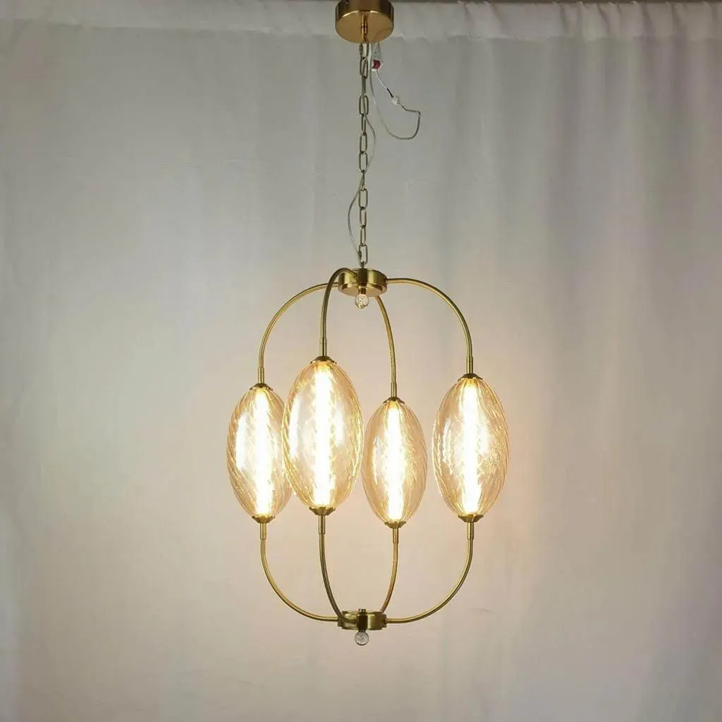 Frost Firefly Amber Glass Chandelier (A1892/4/A3)