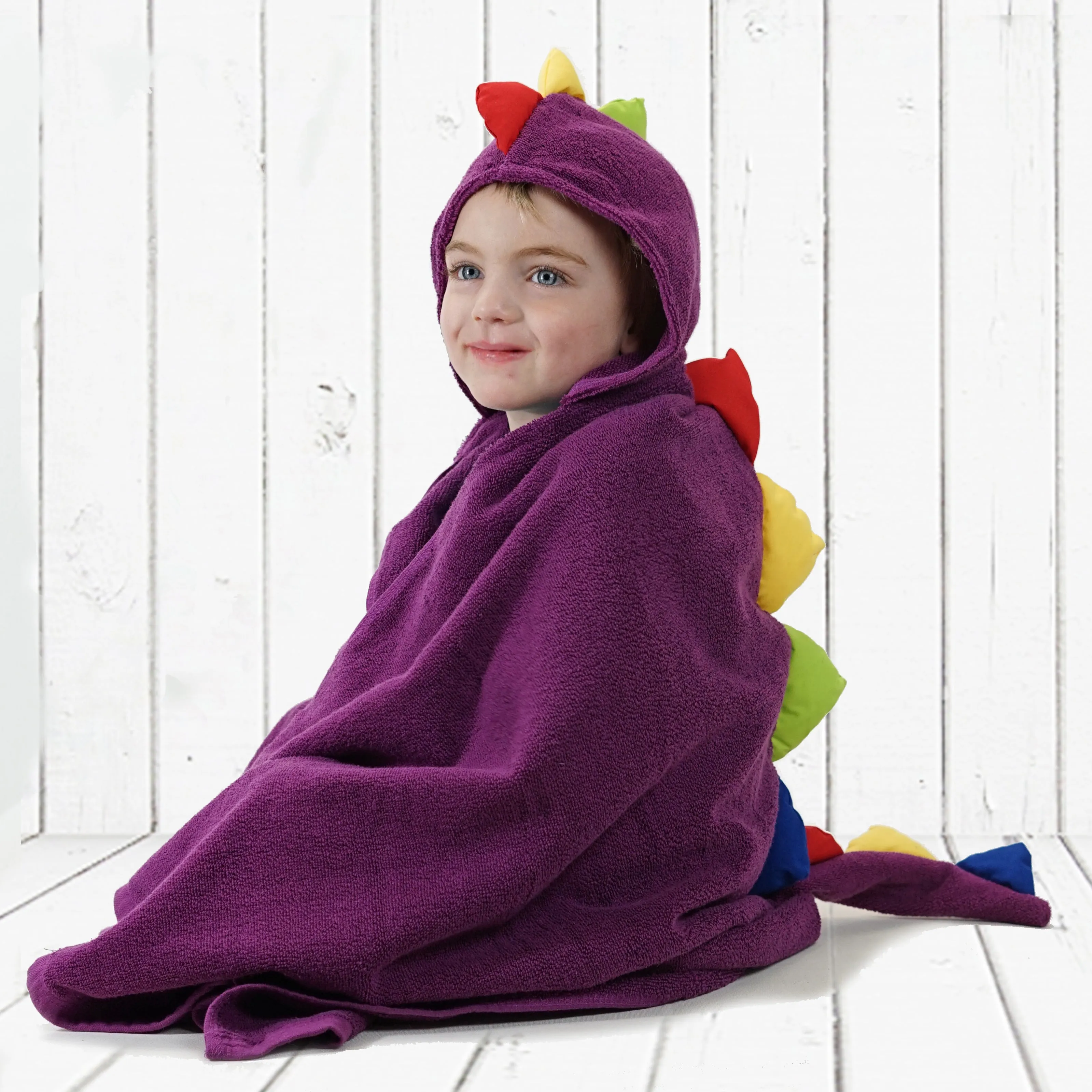 Fun Towel - Dinosaur Purple