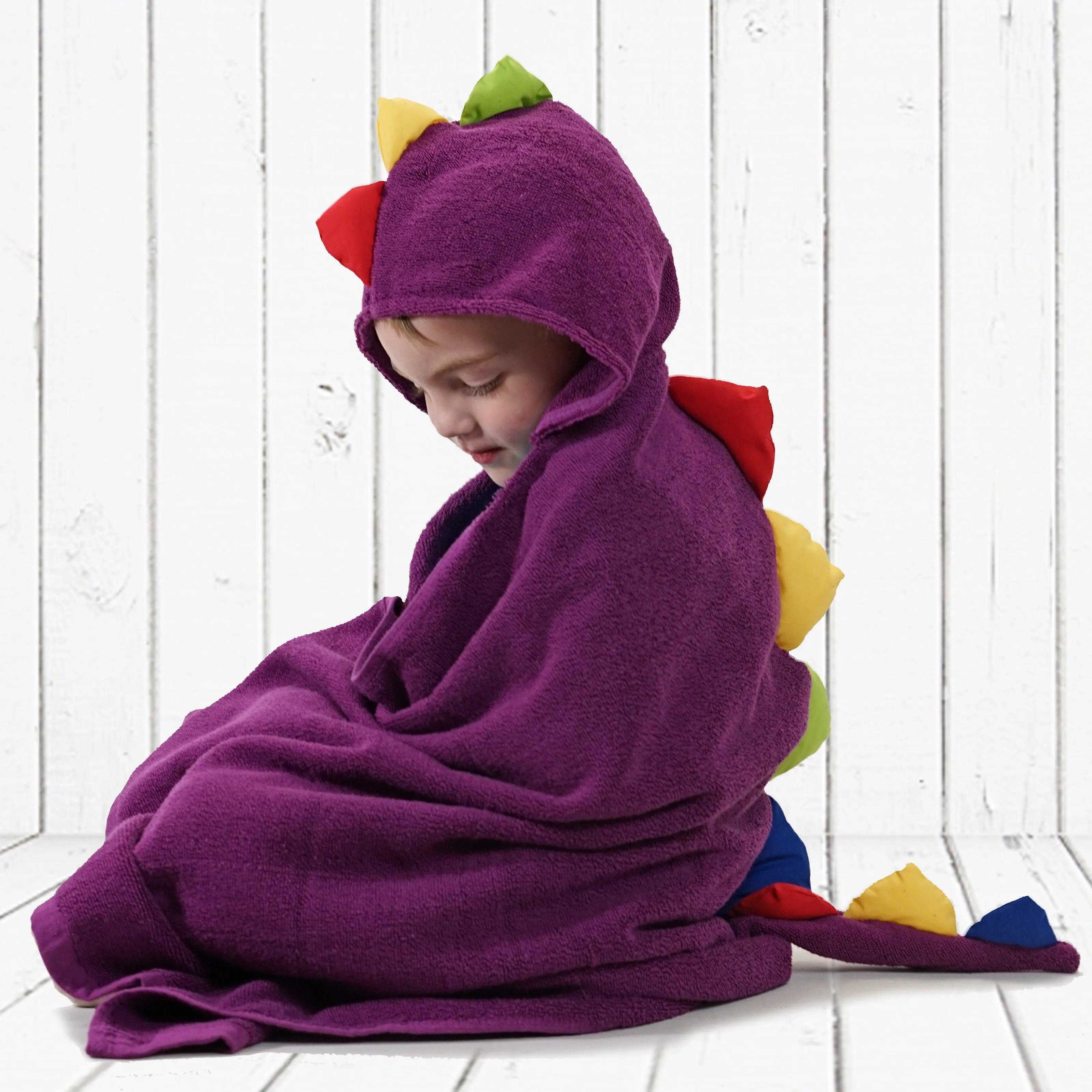 Fun Towel - Dinosaur Purple