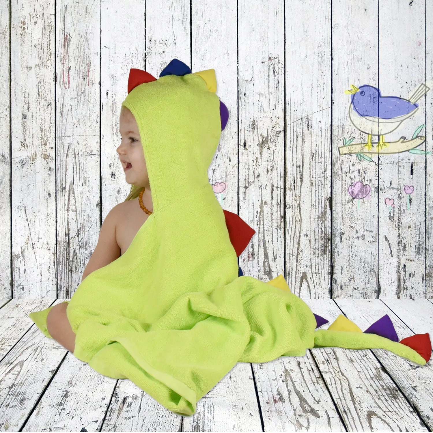 Fun Towel - Dinosaur Purple