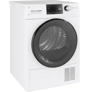 GE® 4.1 Cu. Ft. Capacity 24" Ventless Condenser Front Load Electric Dryer White - GFT14JSIMWW