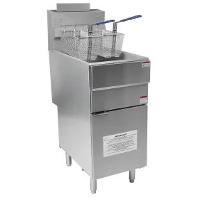 Hamoki Gas Fryer Free Standing Twin Tank with Twin Baskets 2 x 13 Litre - EGF120T