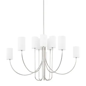 Harlem 10 lights Chandelier Polished Nickel finish