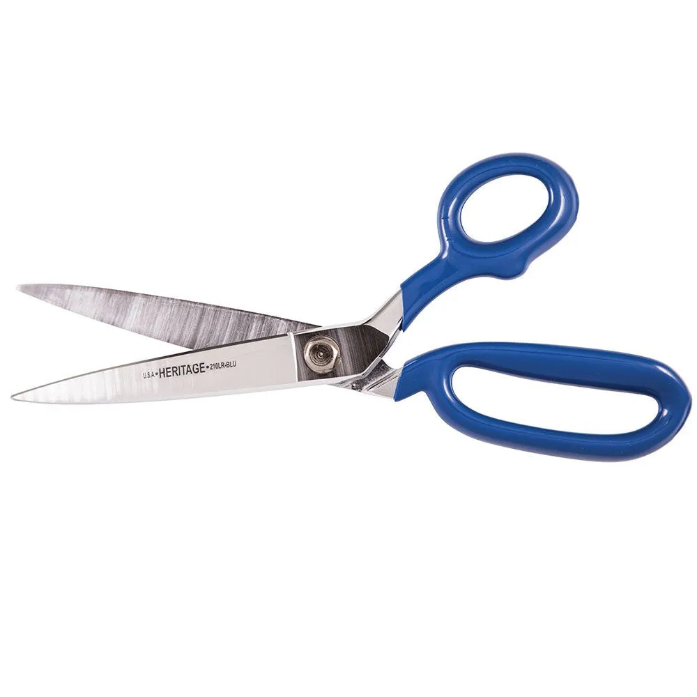 Heritage Cutlery 210LRK-BLU 10'' Bent Trimmer w/ Large Ring/Blue Coating