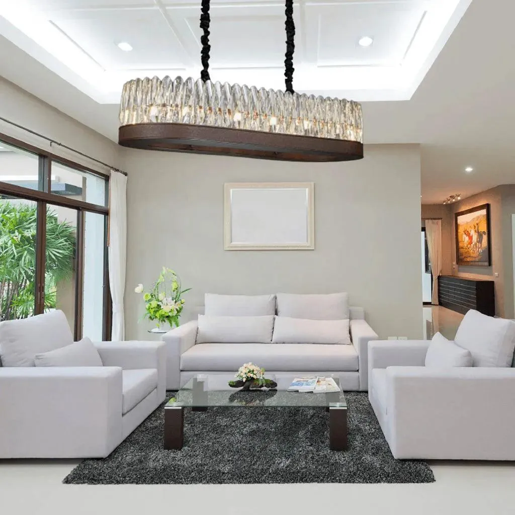 Horizon Gleam Modern Room Crystal Chandelier (SR1327/L900)