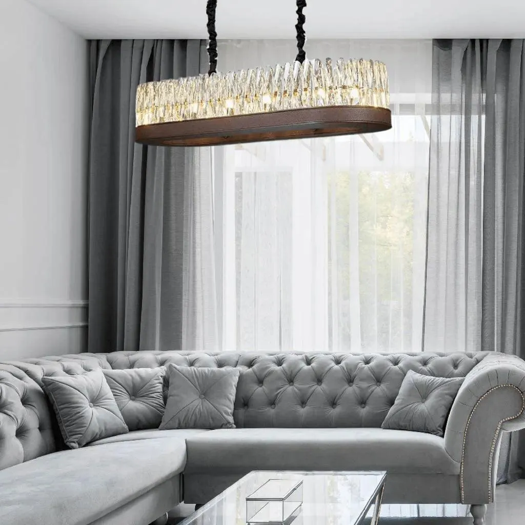 Horizon Gleam Modern Room Crystal Chandelier (SR1327/L900)