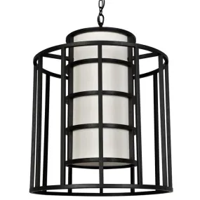 HULTON 6 LIGHT CHANDELIER, MATTE BLACK