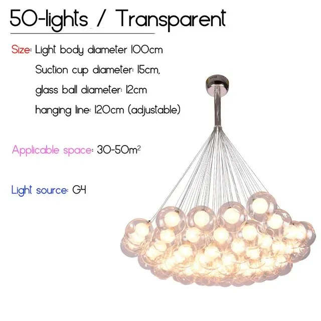 IIS Creative Bubble Colorful Glass LED Pendant Light