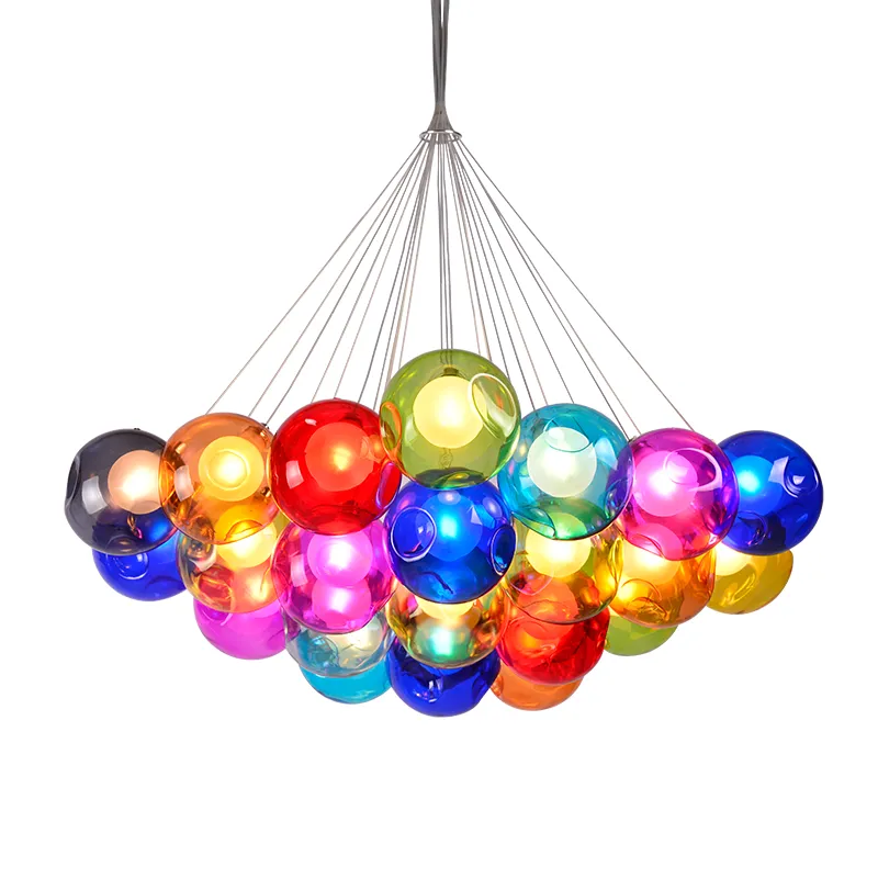 IIS Creative Bubble Colorful Glass LED Pendant Light