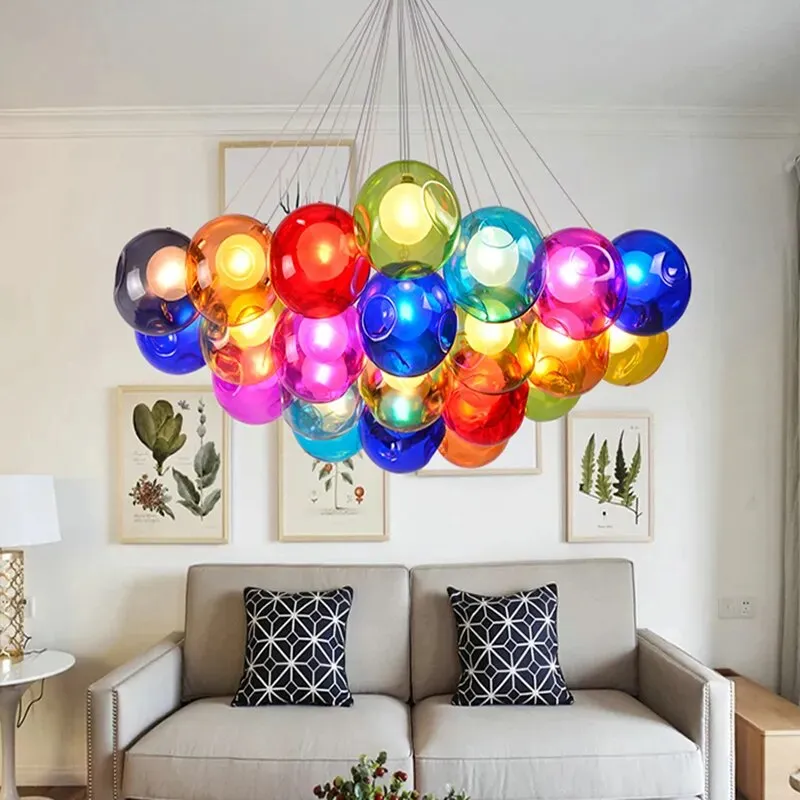 IIS Creative Bubble Colorful Glass LED Pendant Light