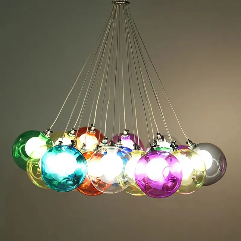 IIS Creative Bubble Colorful Glass LED Pendant Light