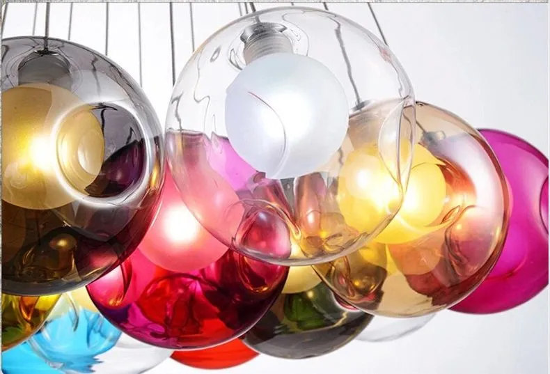 IIS Creative Bubble Colorful Glass LED Pendant Light