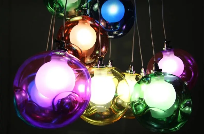 IIS Creative Bubble Colorful Glass LED Pendant Light