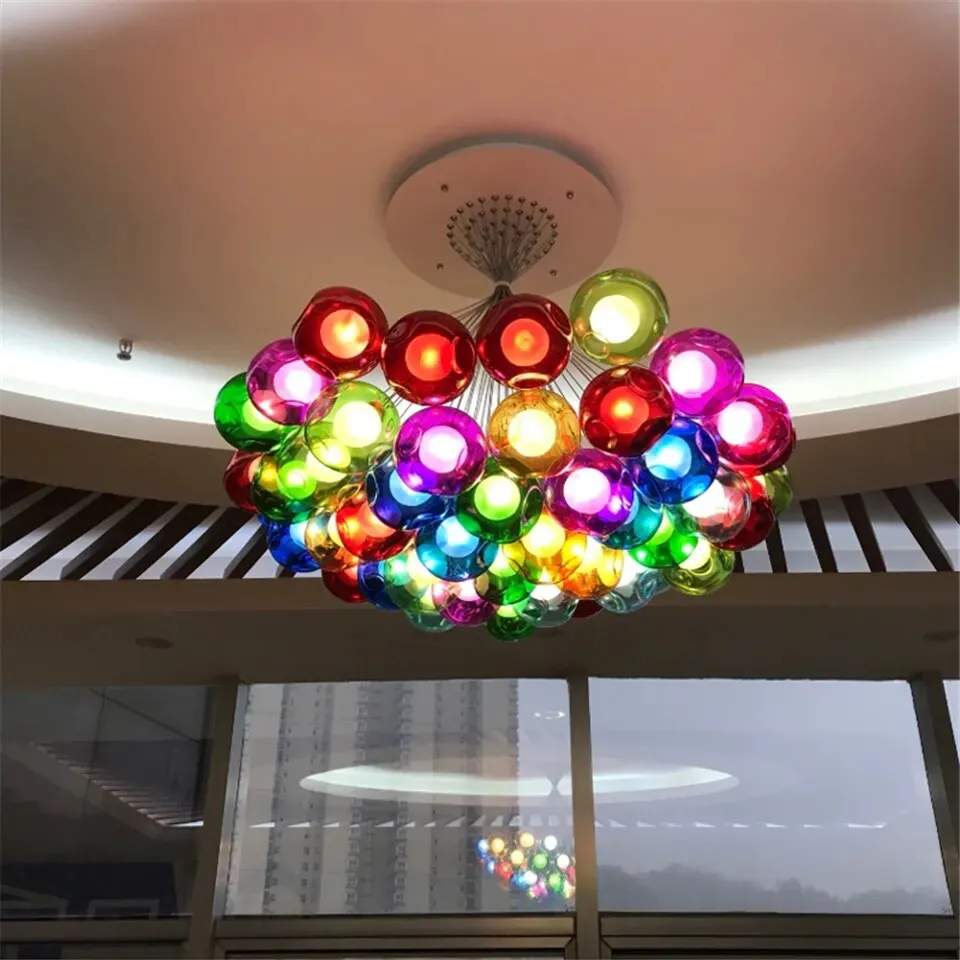 IIS Creative Bubble Colorful Glass LED Pendant Light