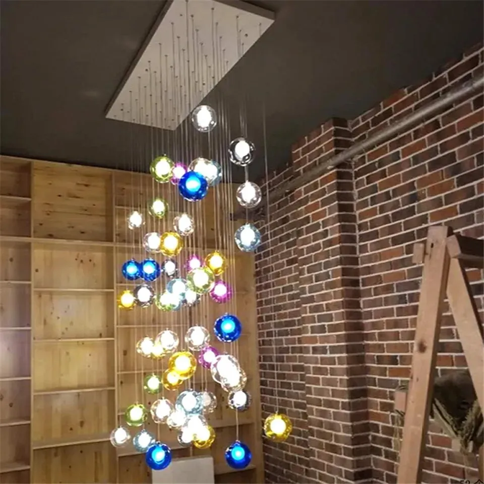 IIS Creative Bubble Colorful Glass LED Pendant Light