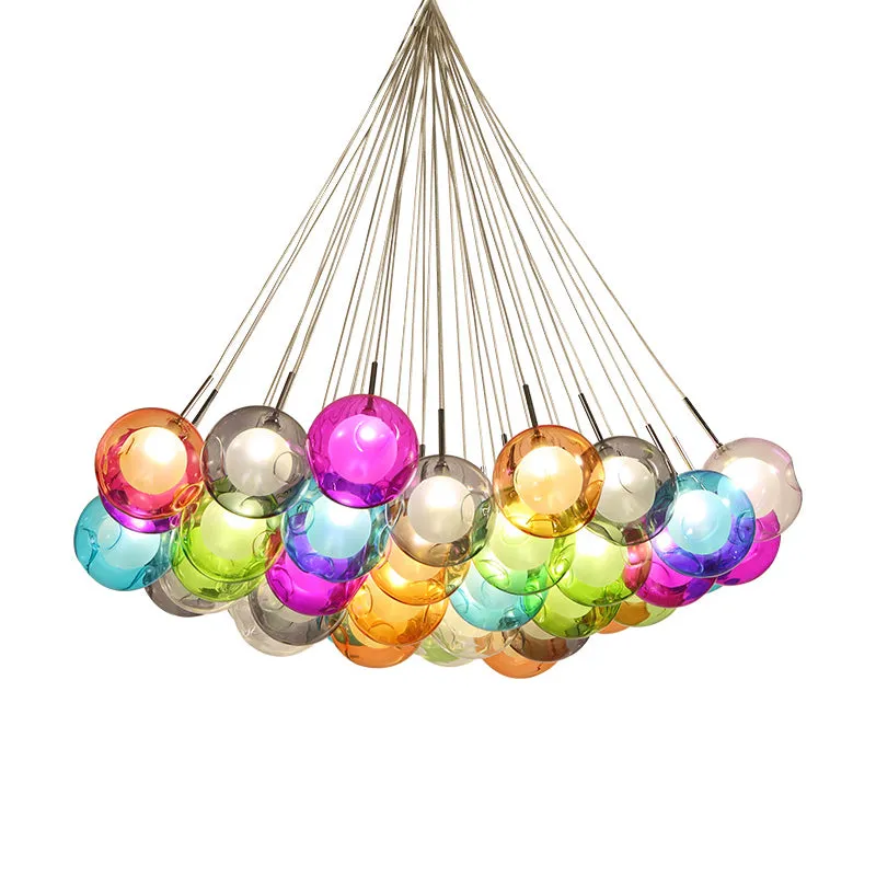 IIS Creative Bubble Colorful Glass LED Pendant Light