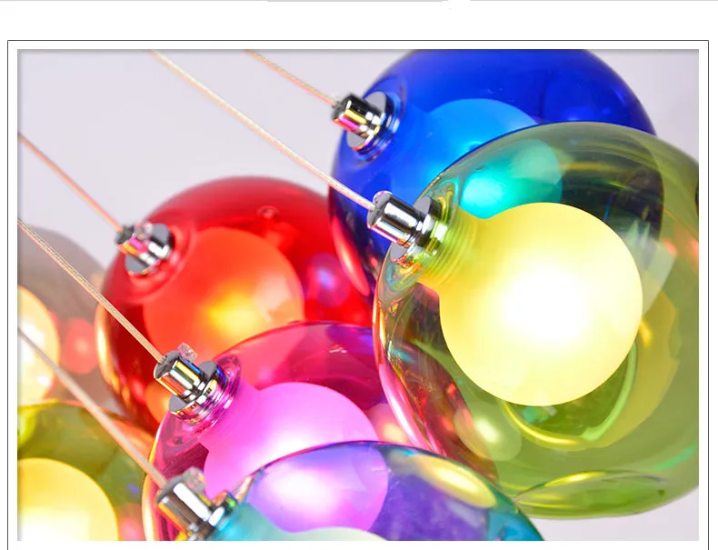 IIS Creative Bubble Colorful Glass LED Pendant Light