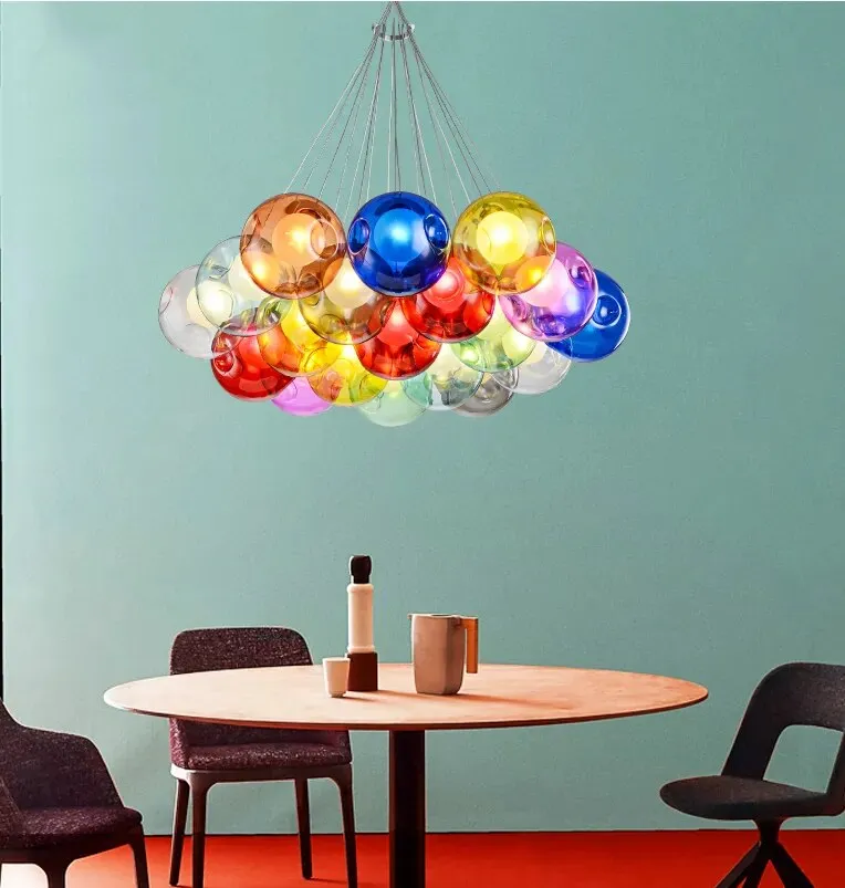 IIS Creative Bubble Colorful Glass LED Pendant Light