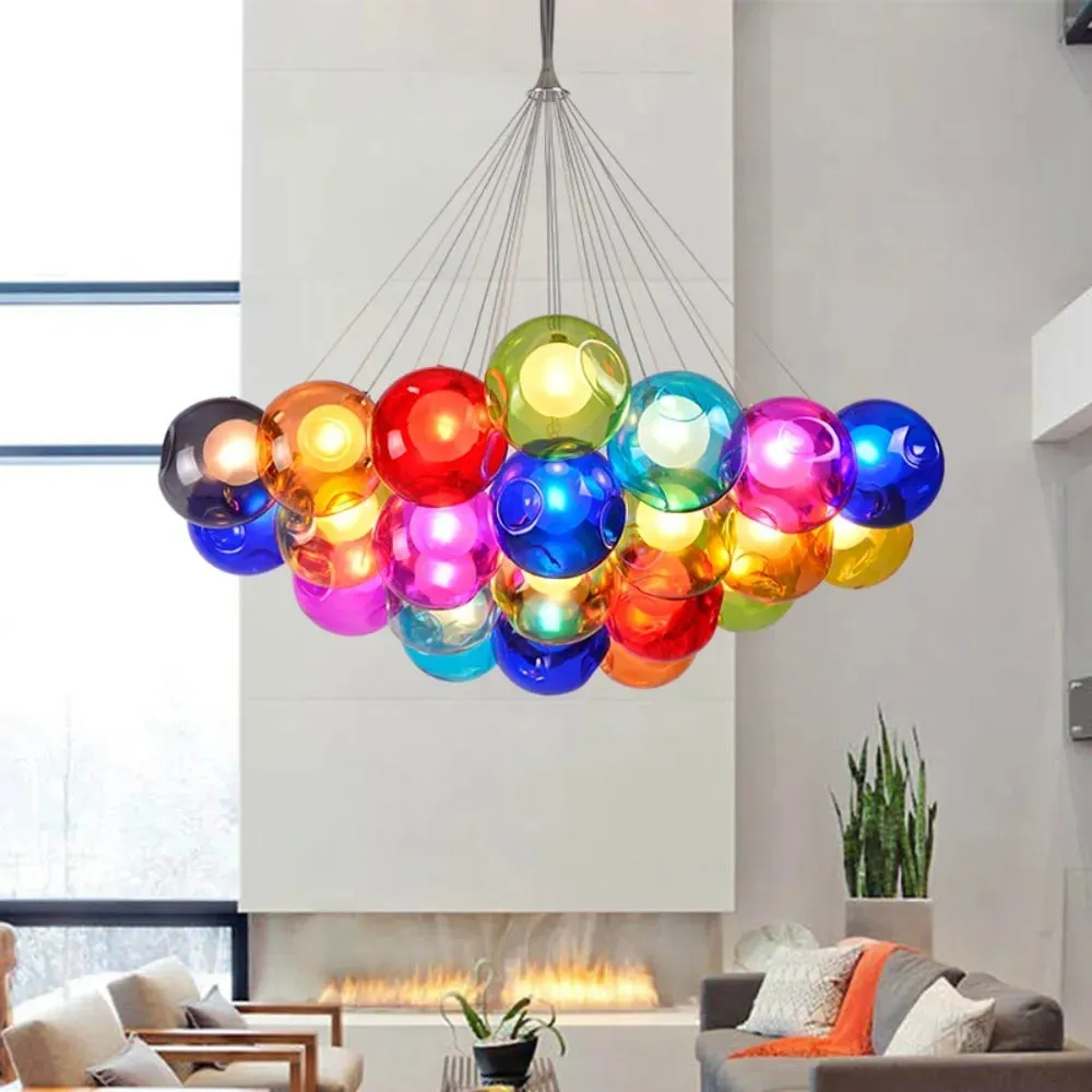 IIS Creative Bubble Colorful Glass LED Pendant Light