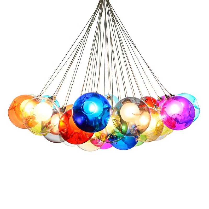 IIS Creative Bubble Colorful Glass LED Pendant Light