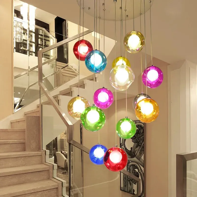 IIS Creative Bubble Colorful Glass LED Pendant Light