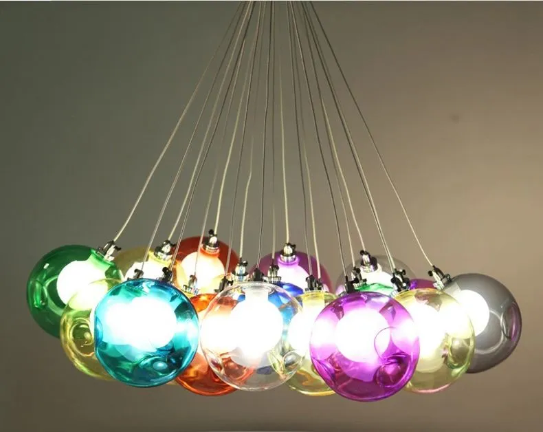 IIS Creative Bubble Colorful Glass LED Pendant Light