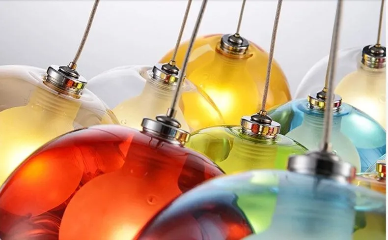 IIS Creative Bubble Colorful Glass LED Pendant Light