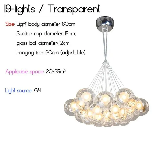 IIS Creative Bubble Colorful Glass LED Pendant Light