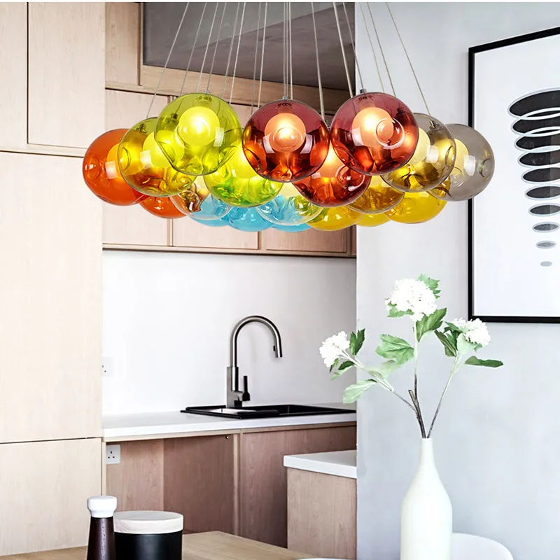 IIS Creative Bubble Colorful Glass LED Pendant Light