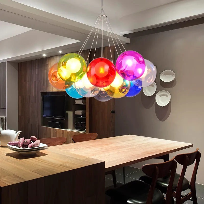 IIS Creative Bubble Colorful Glass LED Pendant Light