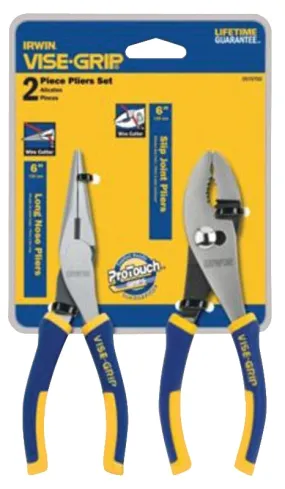 Irwin 2078702 Plier Set, Nickel Chromium Steel, Blue/Yellow :SET: QUANTITY: 1