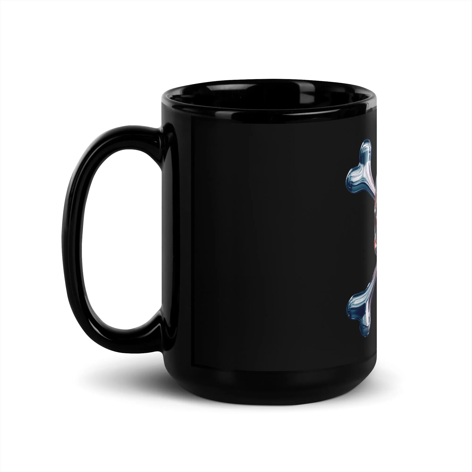 Jolly Roger Terminator Black Glossy Mug