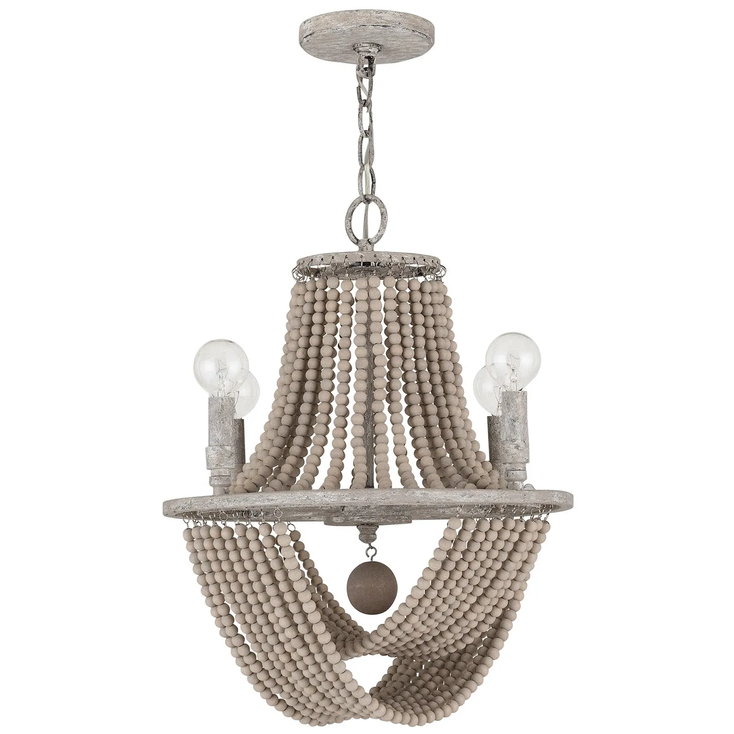 KAYLA 4 LIGHT CHANDELIER, MYSTIC SAND