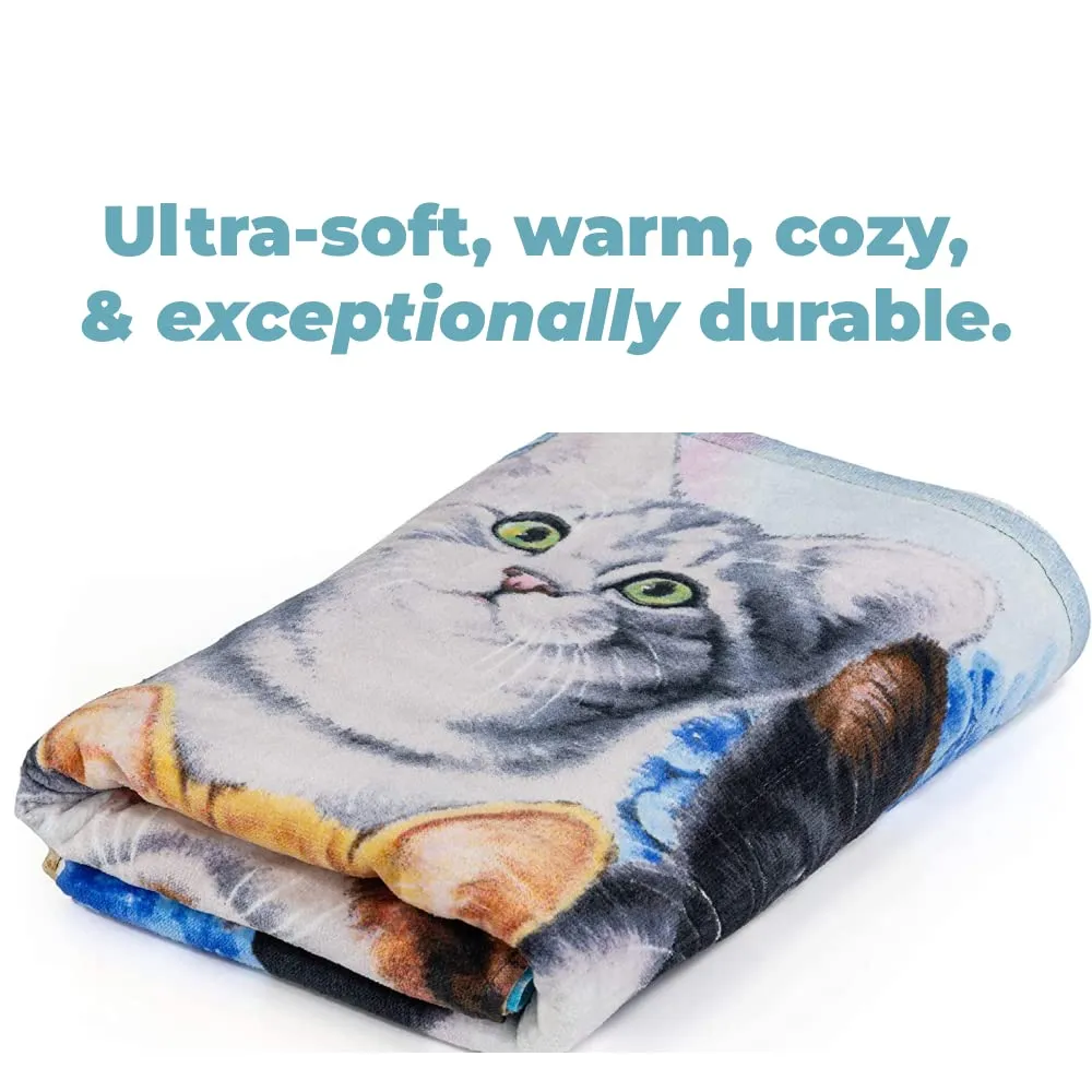 Kitten Collage Super Soft Plush Cotton Beach Bath Pool Towel by Jenny