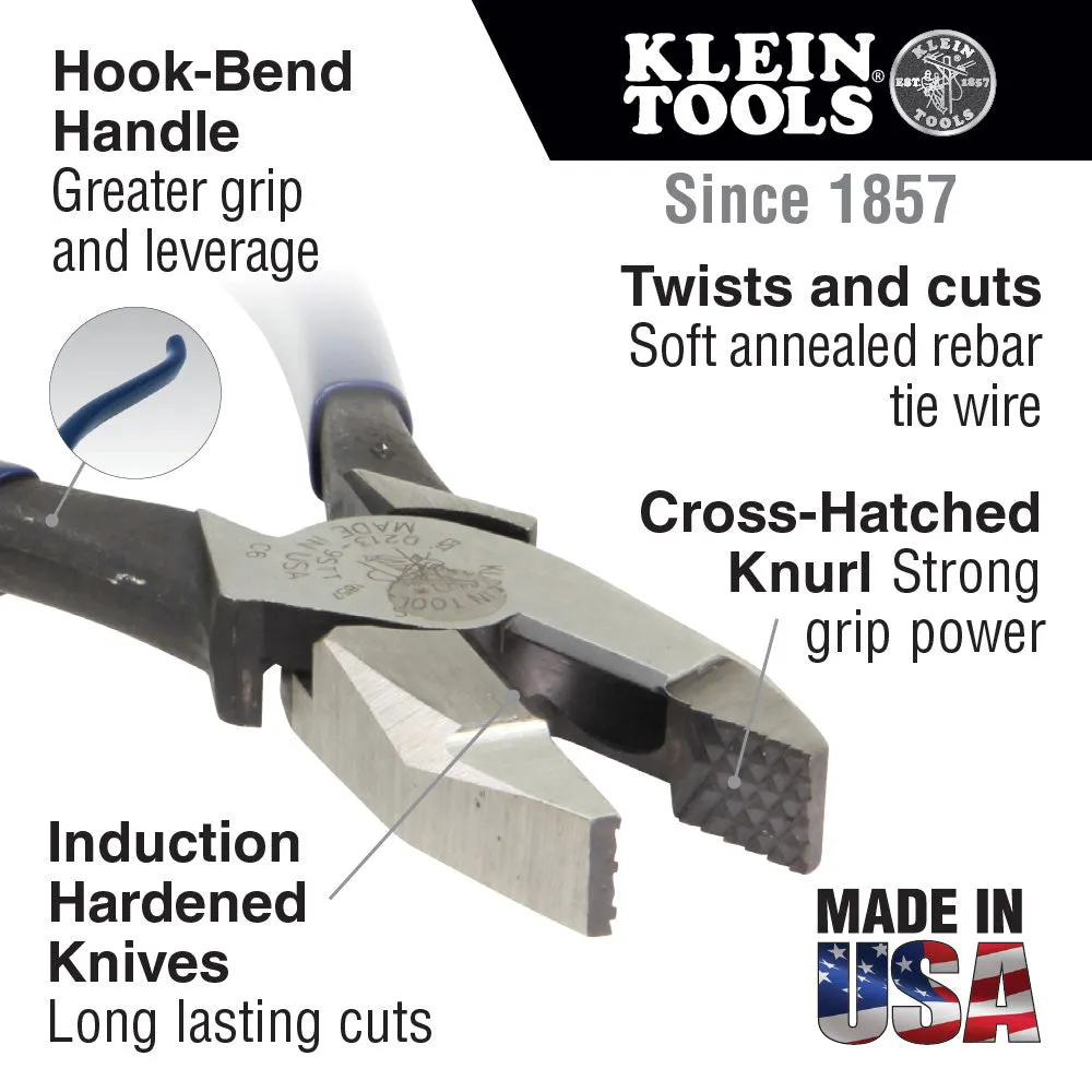 Klein Tools D2000-9ST Ironworker's Pliers, Heavy-Duty Cutting, 9"