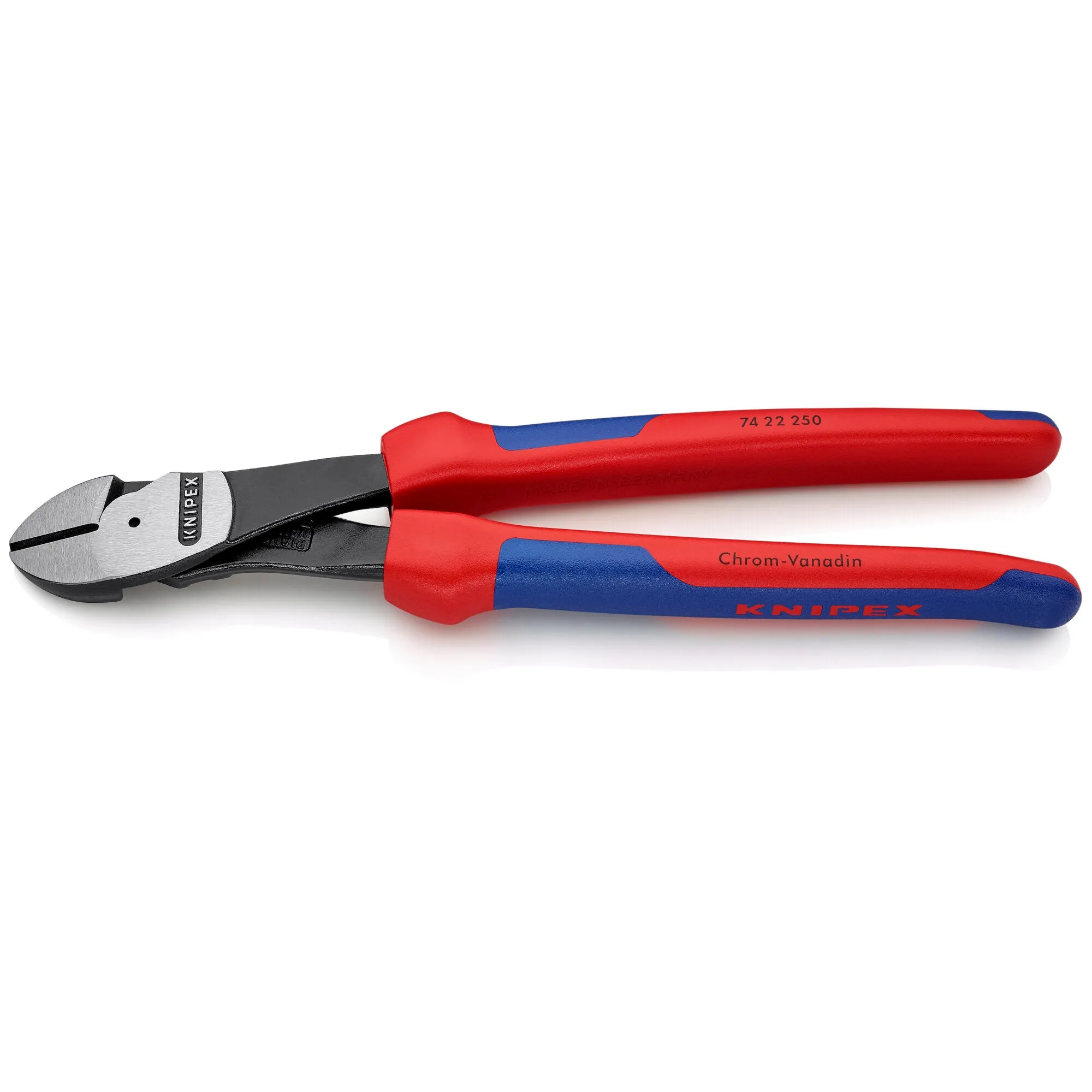 Knipex 74 22 250 10" High Leverage 12° Angled Diagonal Cutters