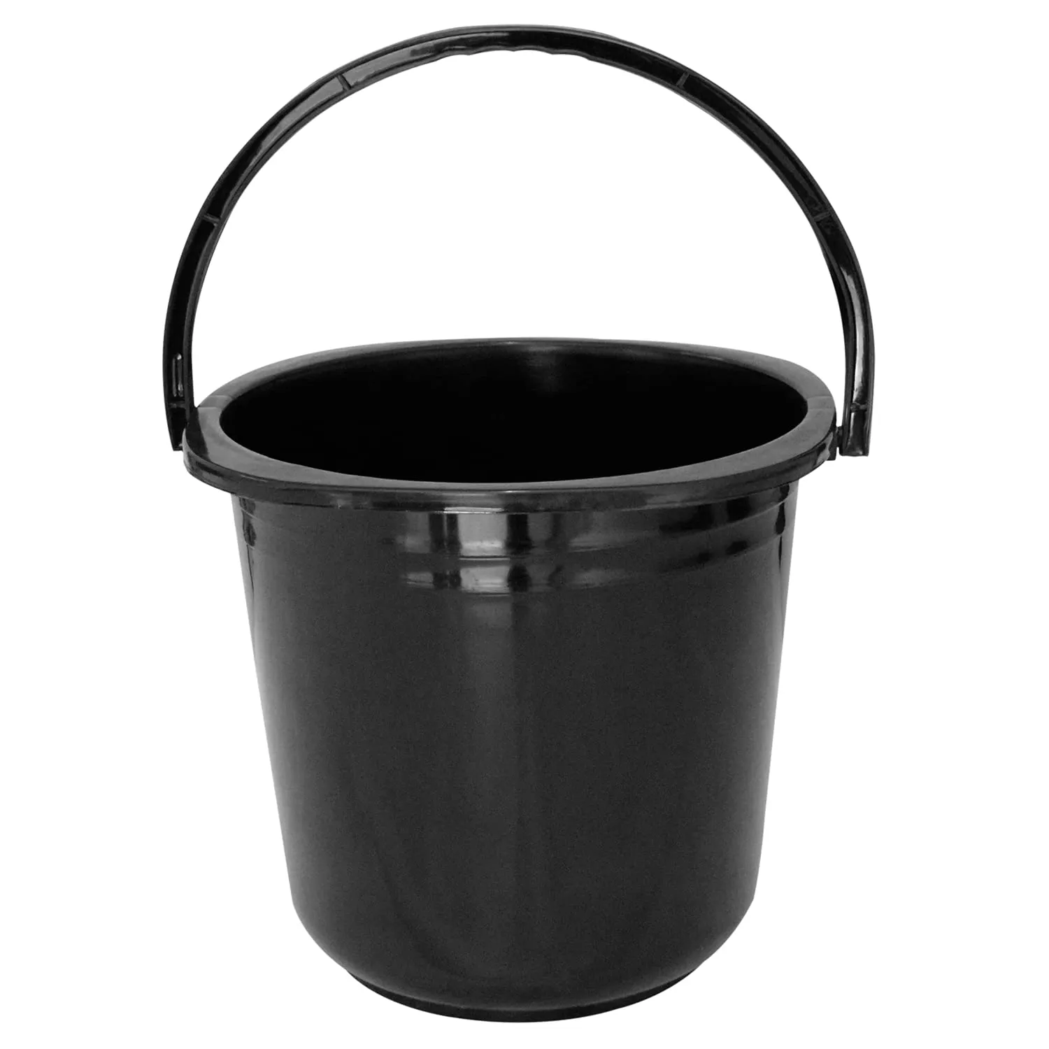 Kuber Industries 4 Pieces Plastic Bucket, Dustbin, Mug & Stool Set (Black)