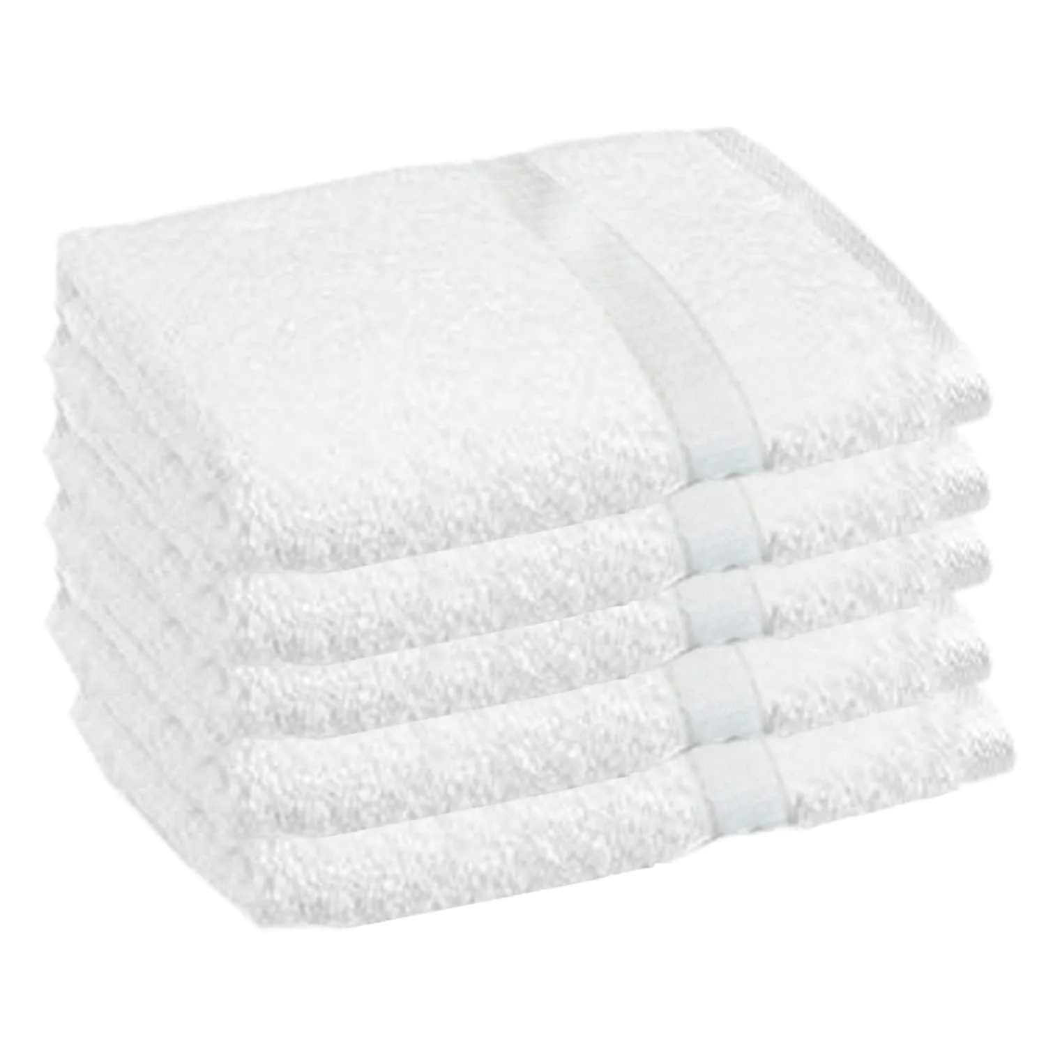 Kuber Industries Cotton 400 GSM 5 Pieces Full Size Bath Towel Set 60x30 (White) -CTKTC8636