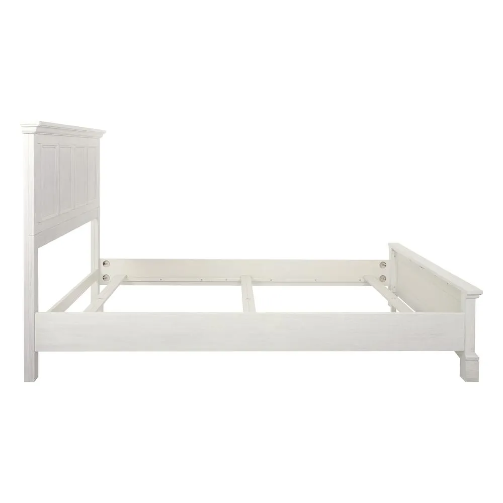 La Trellis | Rustic White Farmhouse Basics Queen Bed Frame