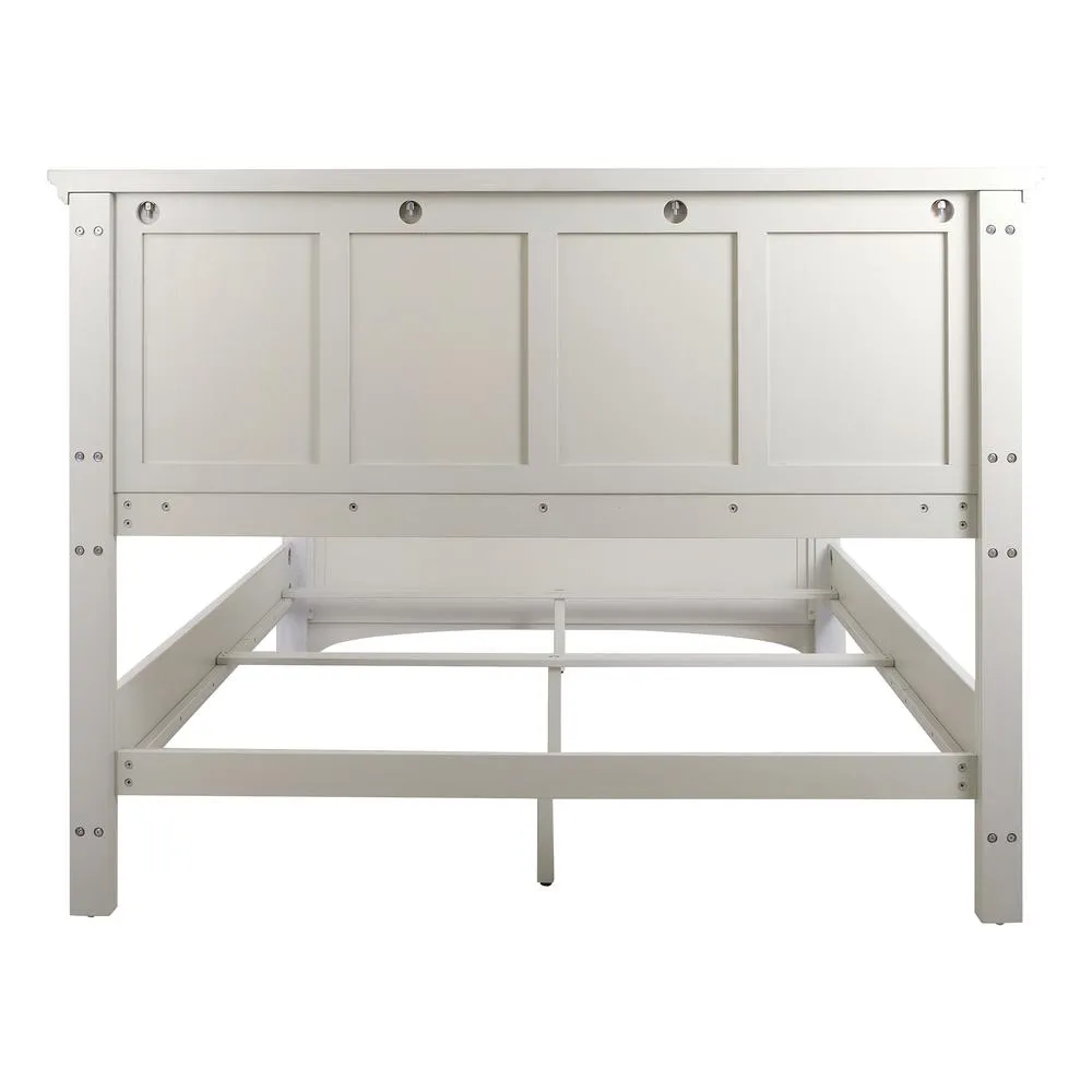 La Trellis | Rustic White Farmhouse Basics Queen Bed Frame