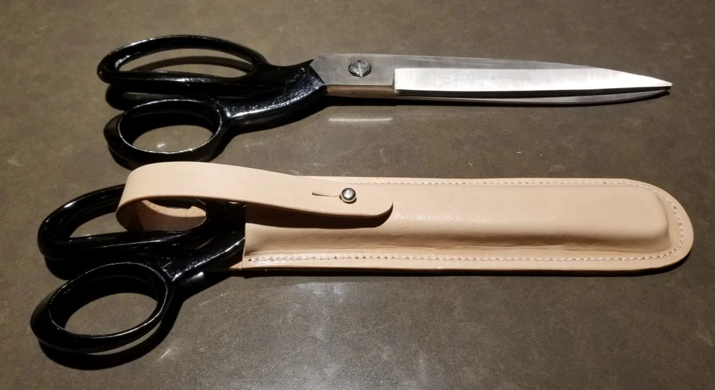 Leather Scissor Case fits Most Industrial Shears Lengths 10 in. to 12 in.