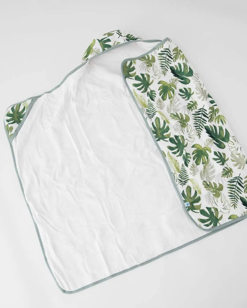 Little Unicorn - Big Kid Hooded Towel - Tropical Leaf