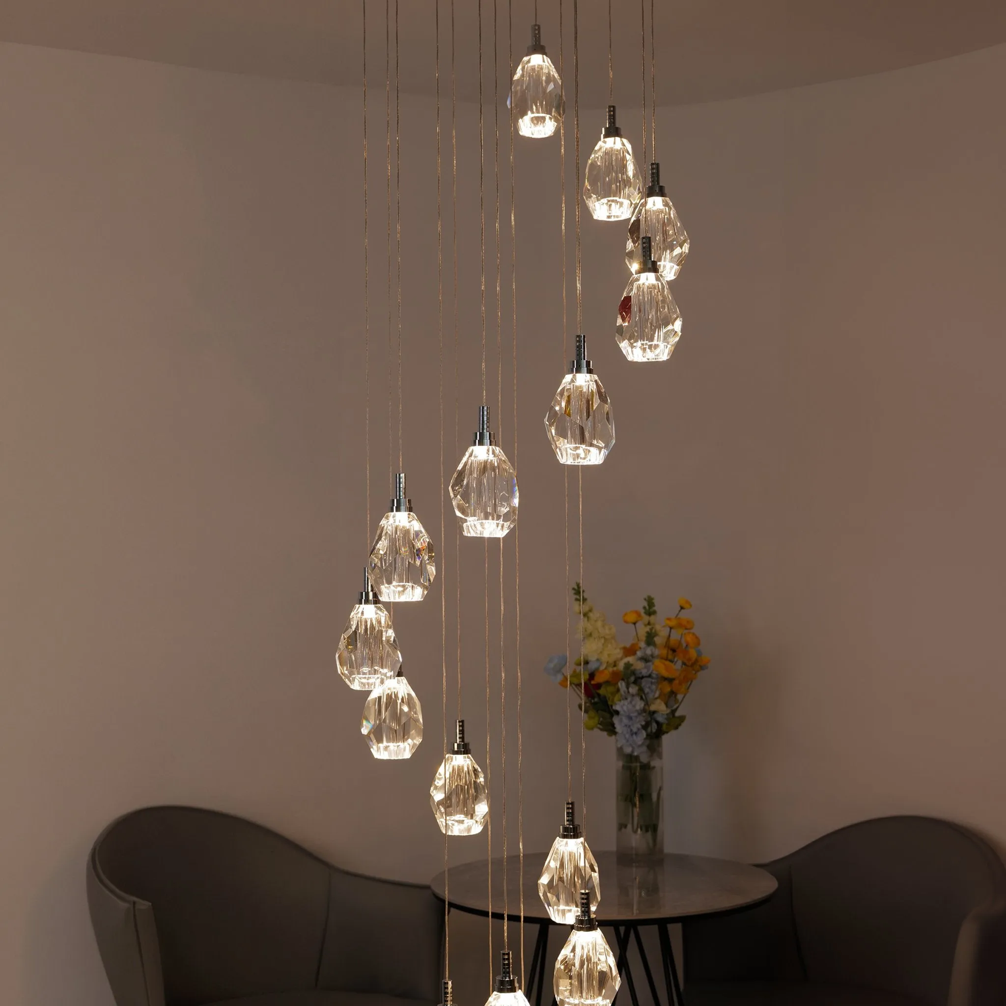 Luxe Crystal Chandelier