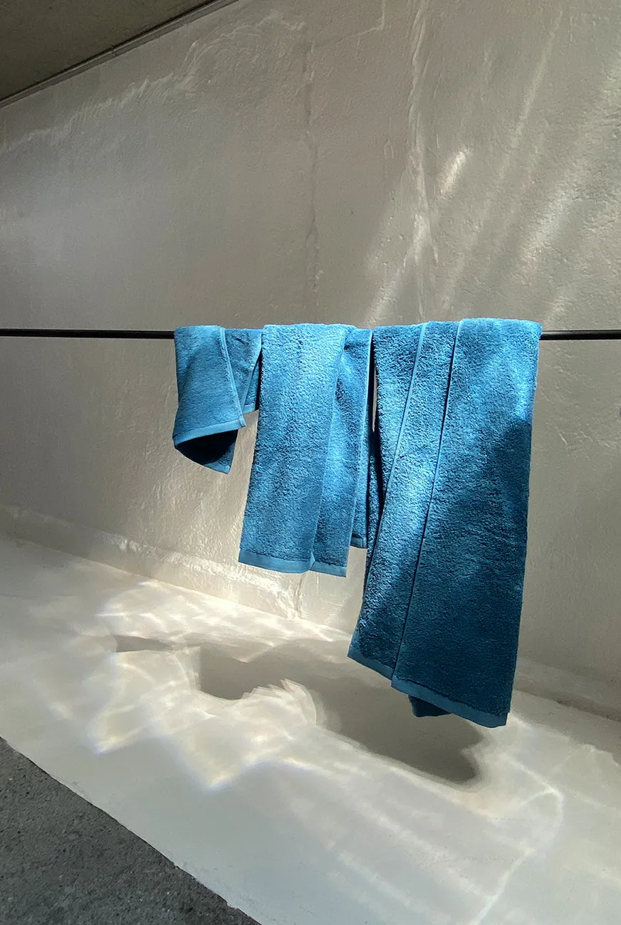 Luxury Bath Towel Sets in Pigeon Blue Color