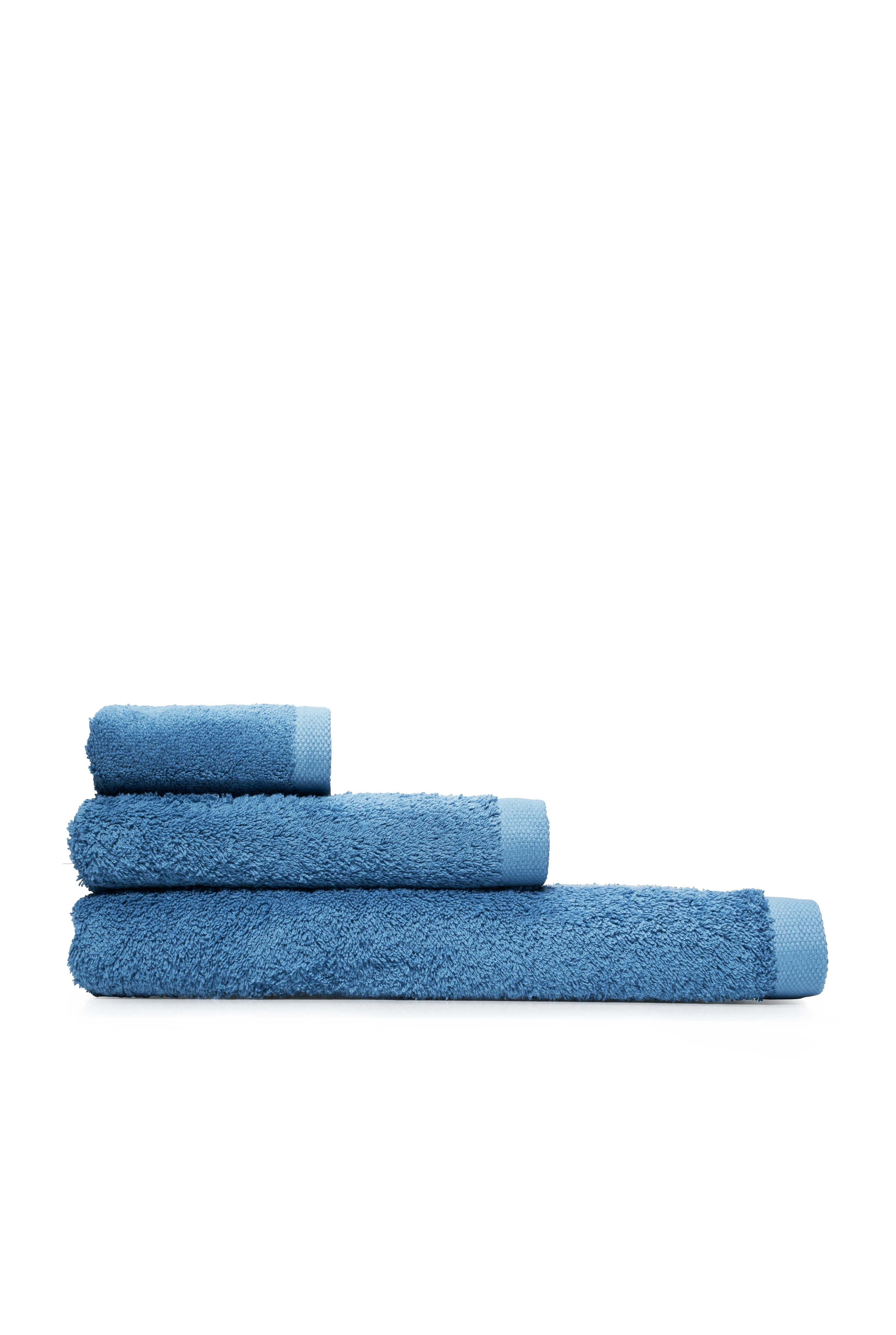 Luxury Bath Towel Sets in Pigeon Blue Color