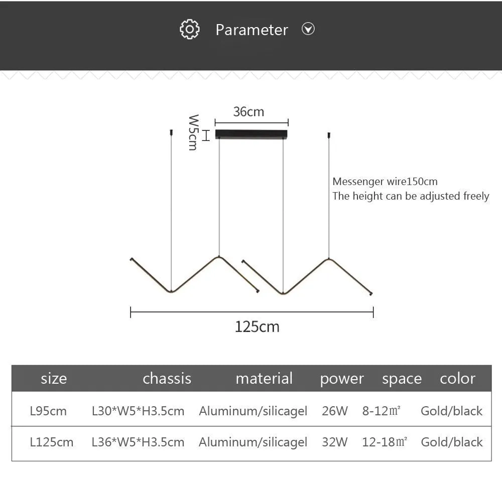 LYF Wavee Modern Led Ceiling Chandelier